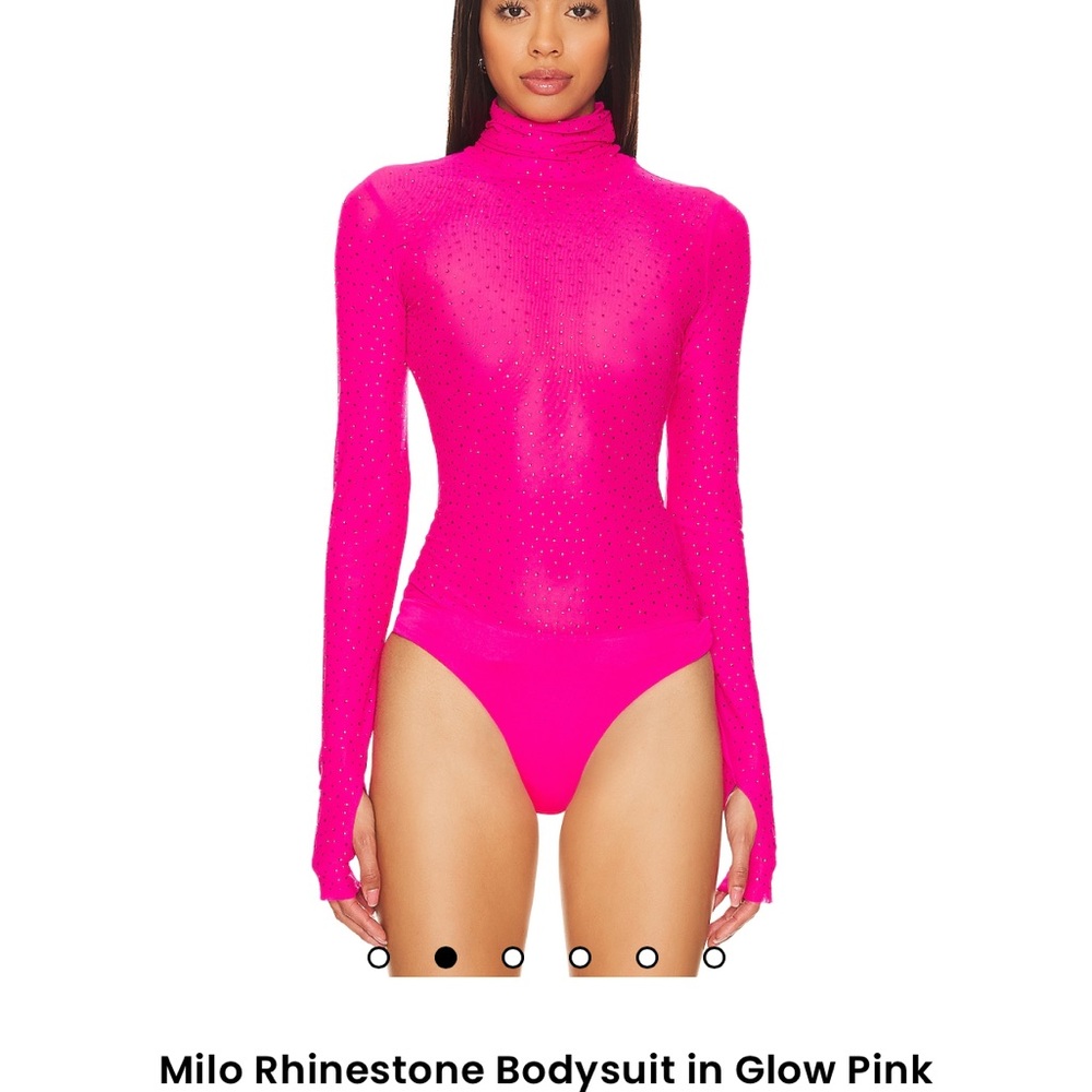 Rhinestone Bodysuit in Pink